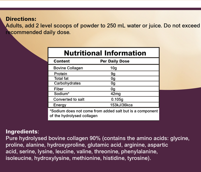 Premium Collagen Powder 300g - 100% Pure Bovine Collagen Type 1 & 3