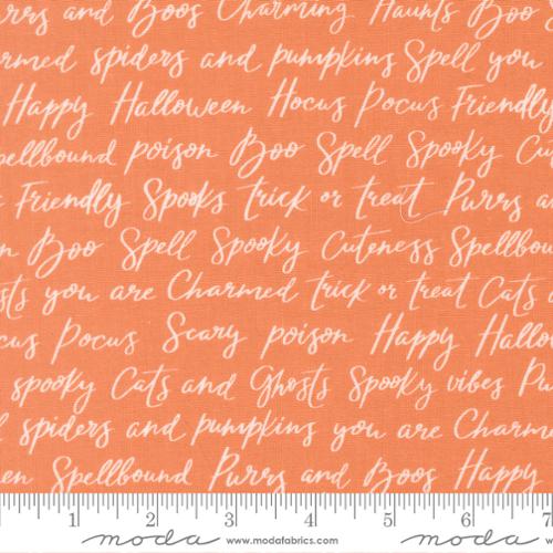 Pumpkin- Text- Purrs and Boos Fat Quarter