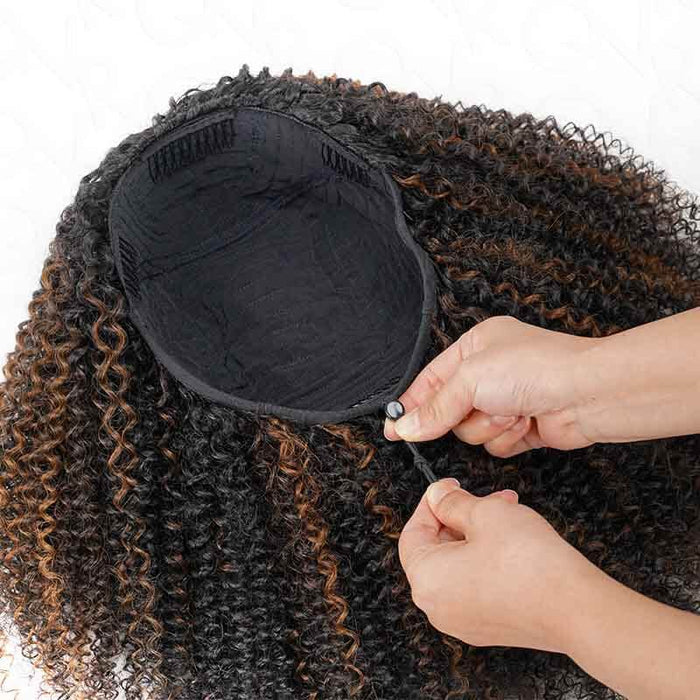 easy to install human hair half wigs, adjustable fit for realistic look