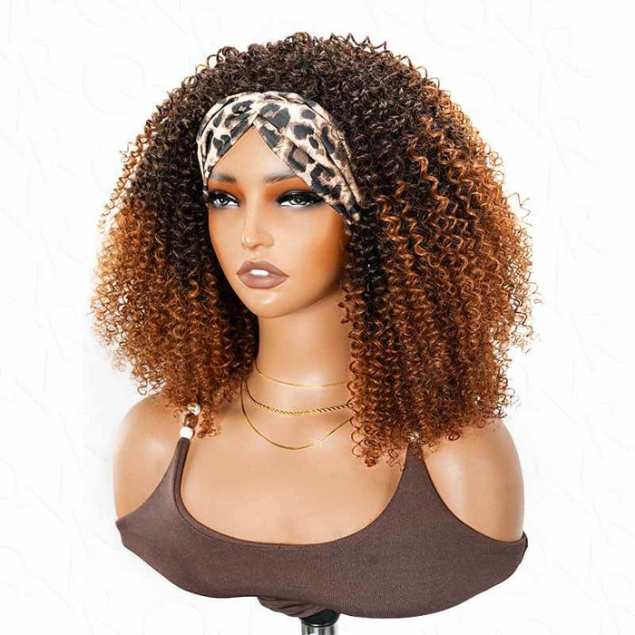 versatile human hair half wigs, decored with headband