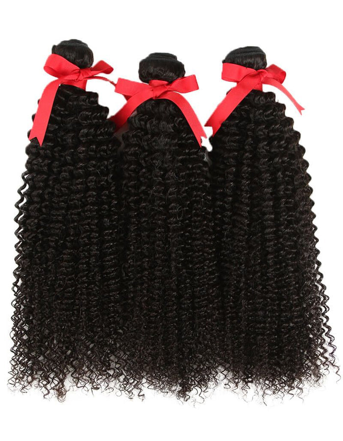 3 bundles jerry curly natural black mongolian virgin human hair bundles