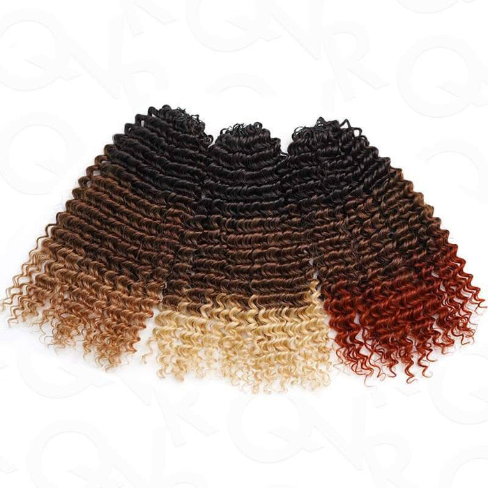 3 variations of qvr black roots ombred crochet braids extensions