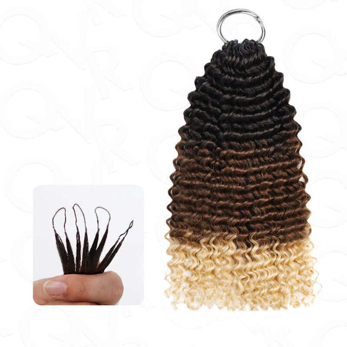 lighweight black 613 blonde crochet braids small kinky curly textured