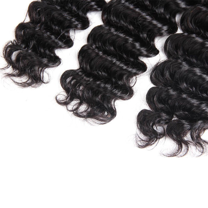 healthy end deep wave natural black human hair bundles