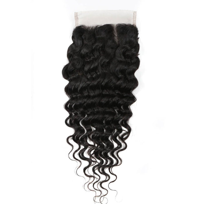 lace frontal deep wave natural black human hair weave