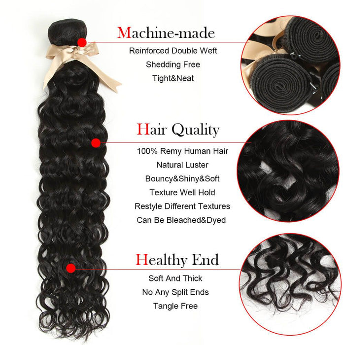advantages of water wave natural black human hair bundles