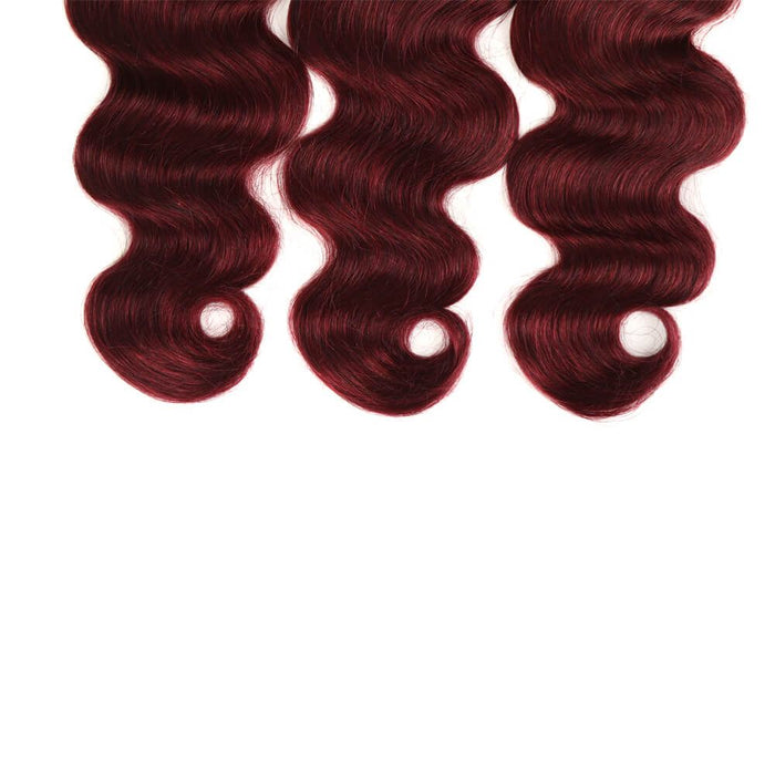 healthy end body wave t1b/99j ombred human hair bundles 3pcs