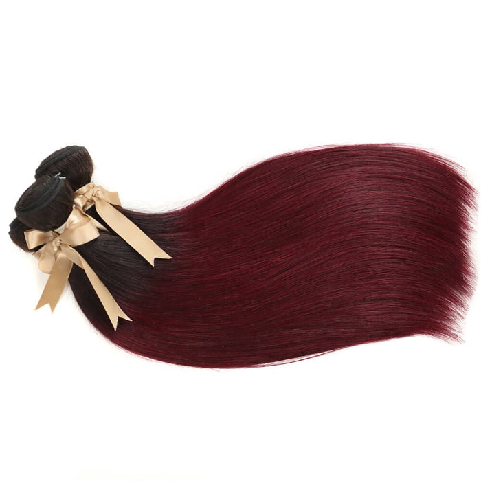 silky straight t1b/99j human hair bundles