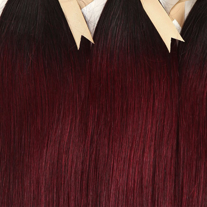 tangle free silky straight t1b/99j human hair bundles