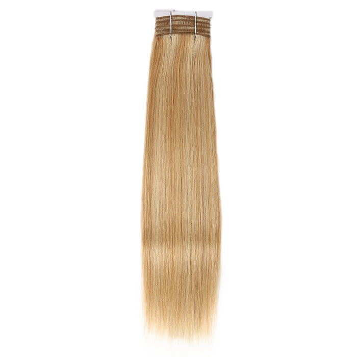 piano blonde colored 27/613 silky straight virgin human hair bundles