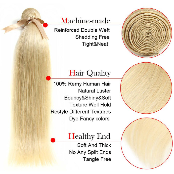 advantages of qvr silky straight 613 blonde human hair bundles 3pcs