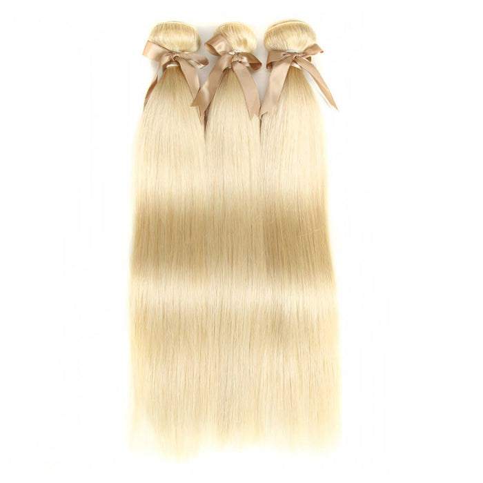 silky straight 613 blonde human hair bundles 3pcs