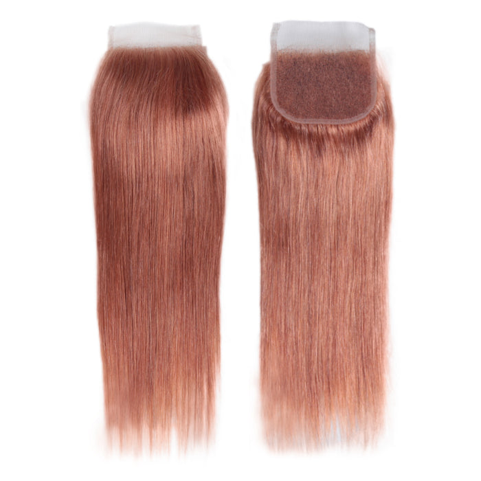 4x4 lace closure pink straight human hair weave