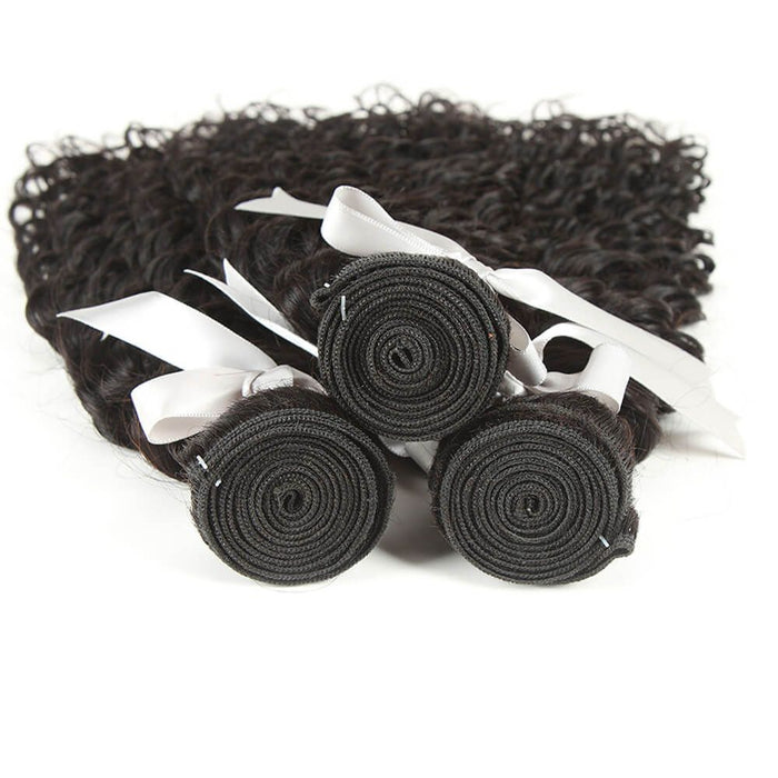 machine weft bohemian curly natural black human hair bundles