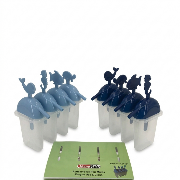 Reusable Sea Life Ice Pop Molds (12)