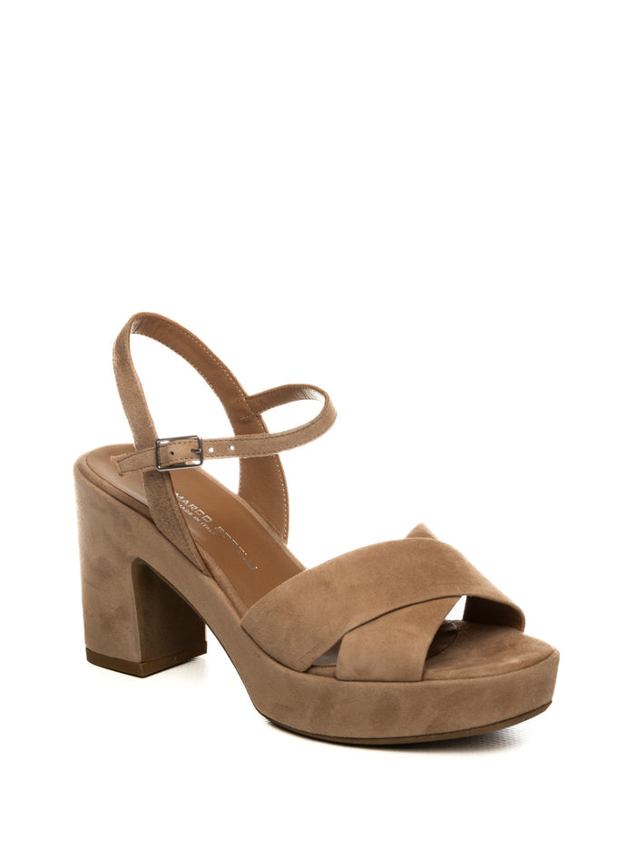 GIANMARCO SORELLI sandalo camoscio beige 2150 CAM-SANDALO
