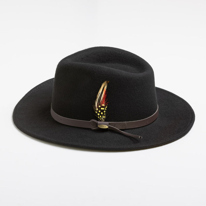 Scala Dakota Black Felt Hat