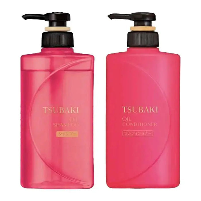 Shiseido Tsubaki Oil Shampoo And Conditioner Pump Pair 490 ML - DOKAN