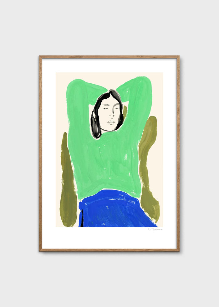 Sitting in Green and Blue by Rosie McGuinness