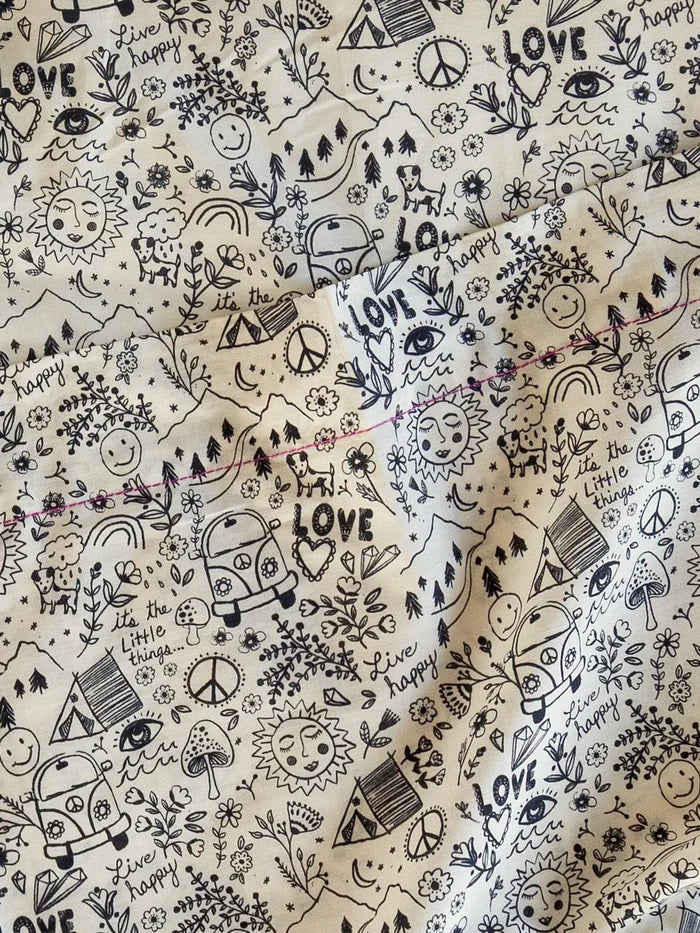 Sooo Soft Cotton Sheet Set - Live Happy Doodles-view 1