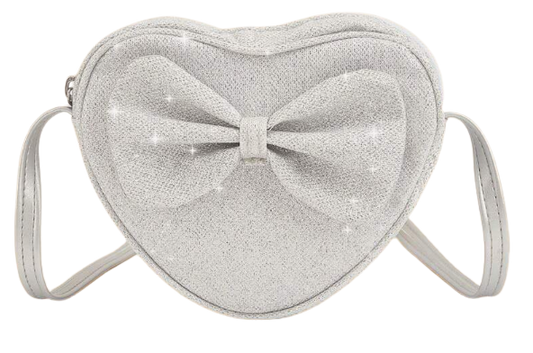 Sparkle Sweetheart Bow Purse | Silver