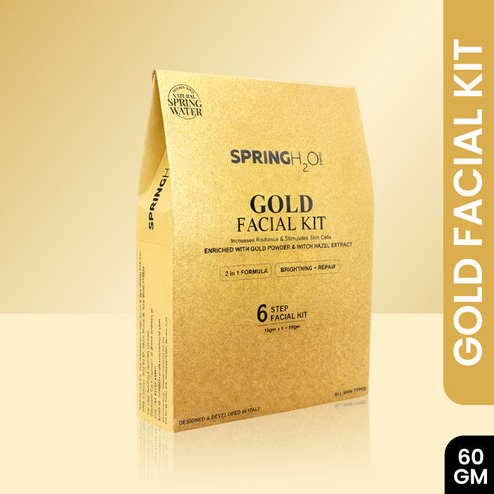 SPRING H2O Gold Facial Kit, Bridal Mani Pedi Kit, Face Wash & Nail Heal Oil