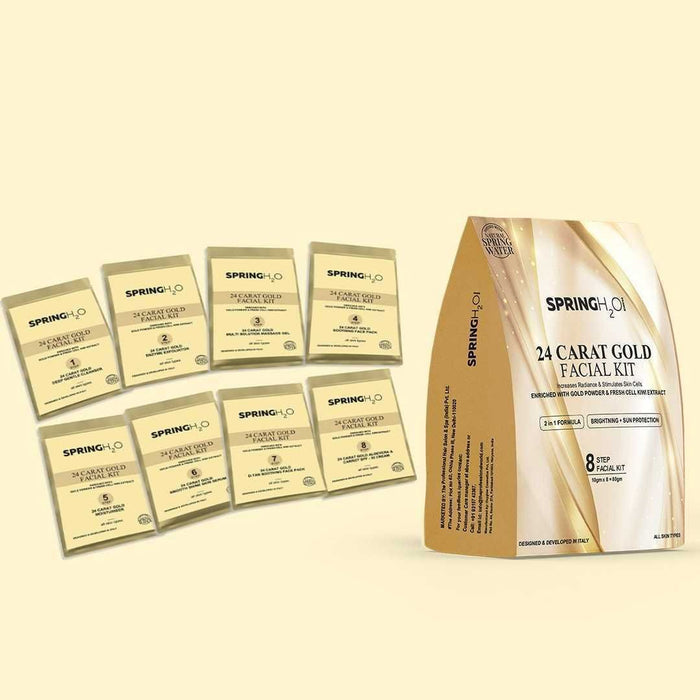 Spring H2O Radiance Facial Kit Combo: D-Tan, Bridal Glow & 24 Carat Gold for Luminous Skin