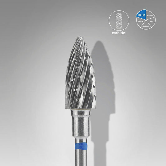 Staleks Carbide Bit - Pine Cone Blue (M) 6/14mm (459)-Drill bit-STALEKS PRO-Gel Essentialz