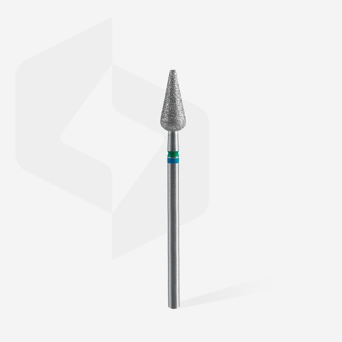Staleks Diamond Bit - Duo Pointed Pear Blue-Green (M-C) 5 / 12mm (428)-Drill bit-STALEKS PRO-Gel Essentialz