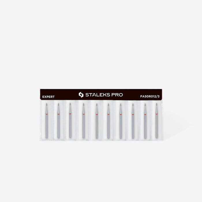 Staleks Diamond Bit - Rounded Bud Red (F) 1.2 / 3mm (406)-Drill bit-STALEKS PRO-Gel Essentialz