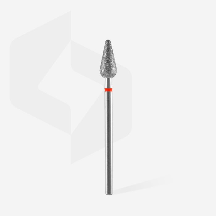Staleks Diamond Bit - Rounded Pear Red (F) 5 / 12mm (430)-Drill bit-STALEKS PRO-Gel Essentialz