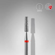 Staleks Pro Expert Diamond Nail Drill Bit - Frustum Red EXPERT, Head Diameter 2.5 mm / Working Part 8 mm