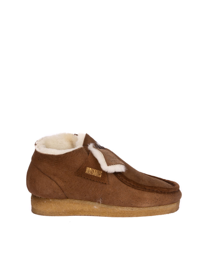 CLARKS ORIGINAL Stringata wallabee boot cuoio 26162498 WALLABEE BOOT-TAN