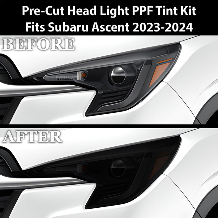 Full Headlight Taillight Precut Smoked PPF Tint Kit Film Overlay Fits Subaru Ascent 2023 - 2025 - Bogar Tech Designs