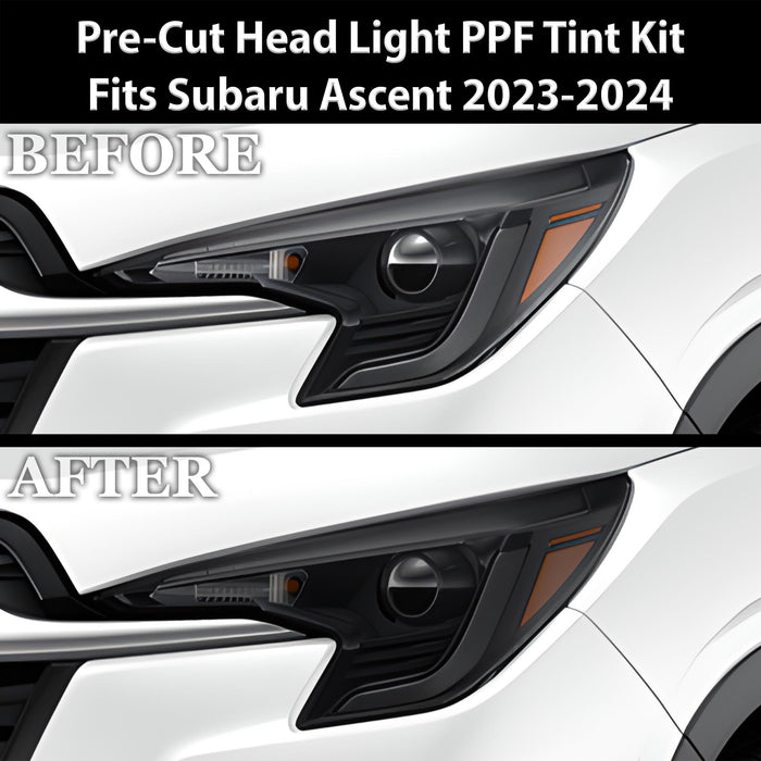 Full Headlight Taillight Precut Smoked PPF Tint Kit Film Overlay Fits Subaru Ascent 2023 - 2025 - Bogar Tech Designs