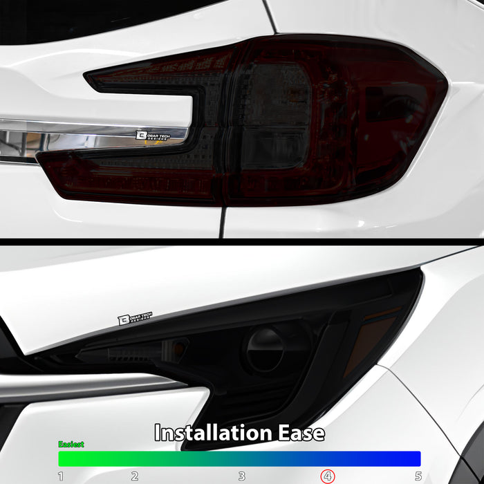 Full Headlight Taillight Precut Smoked PPF Tint Kit Film Overlay Fits Subaru Ascent 2023 - 2025 - Bogar Tech Designs