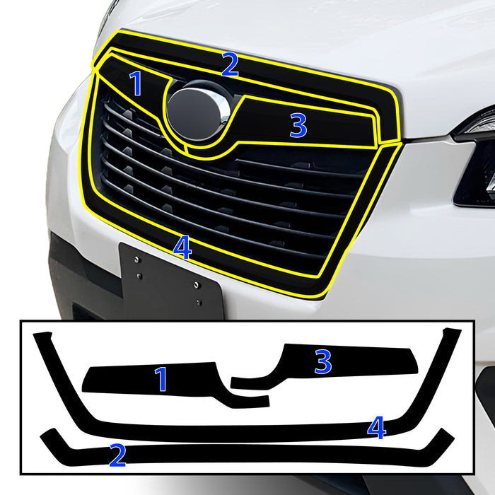 Vinyl Chrome Delete Front Grille Wheels Blackout Decal Stickers Overlay Film Fits Subaru Forester 2019 - 2024 - Bogar Tech Designs