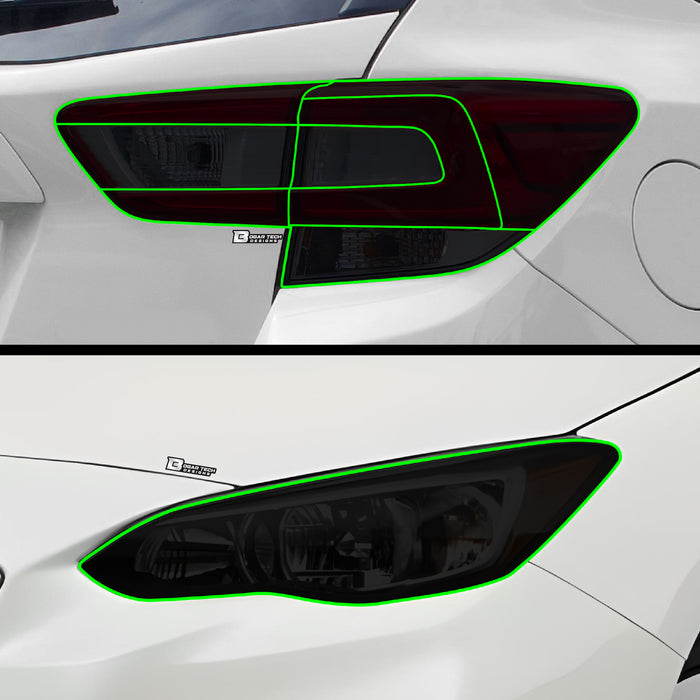 Full Headlight Taillight Precut Smoked PPF Tint Kit Film Overlay Fits Subaru Impreza 2017 - 2023 - Bogar Tech Designs