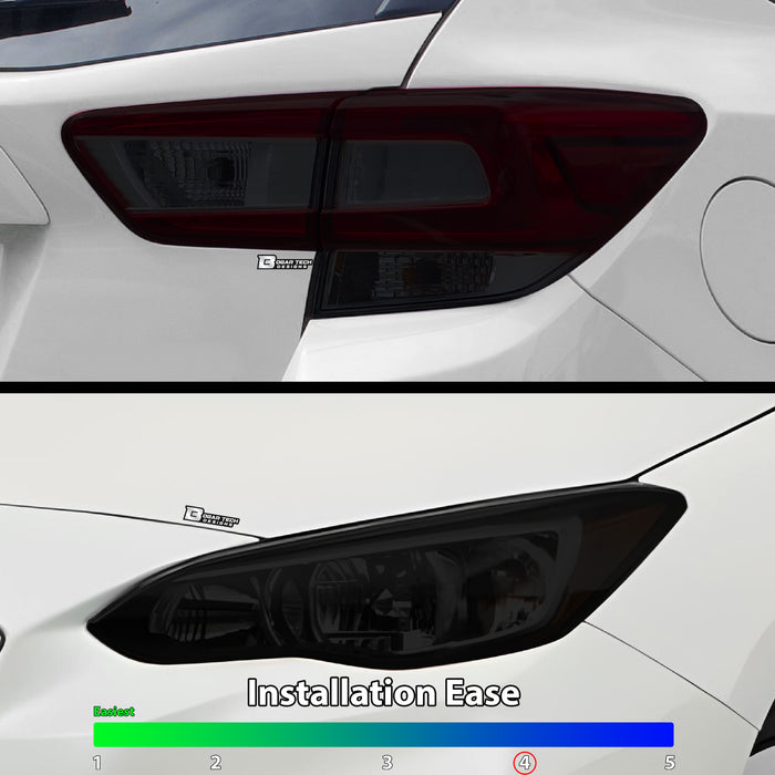 Full Headlight Taillight Precut Smoked PPF Tint Kit Film Overlay Fits Subaru Impreza 2017 - 2023 - Bogar Tech Designs