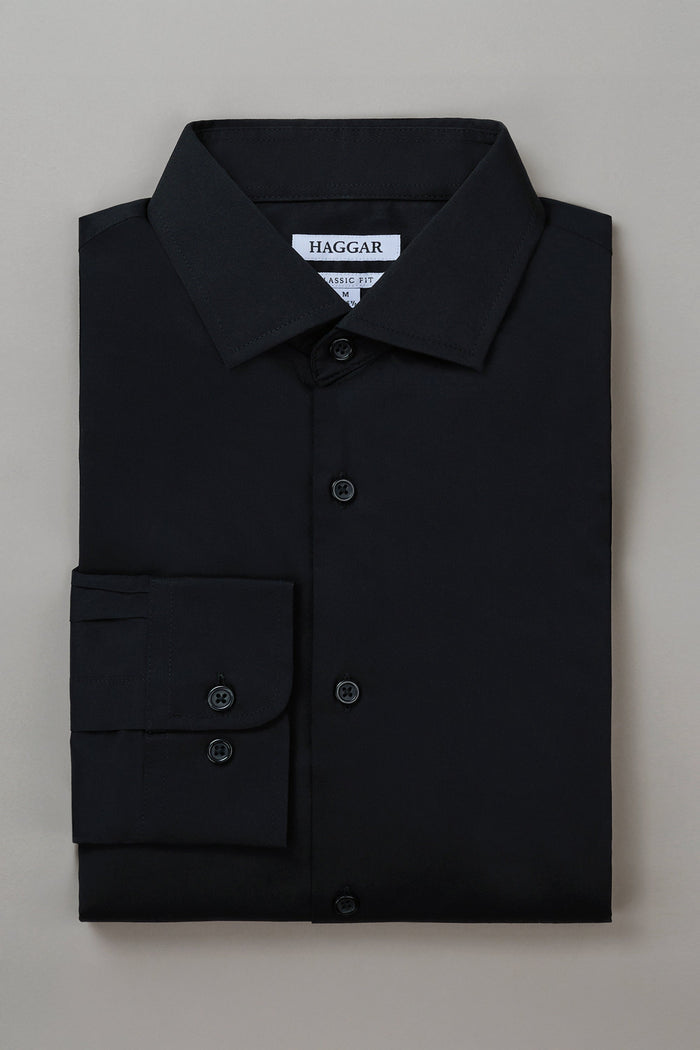 Big & Tall Wrinkle Free Classic Fit Dress Shirt -  color_black#color_black