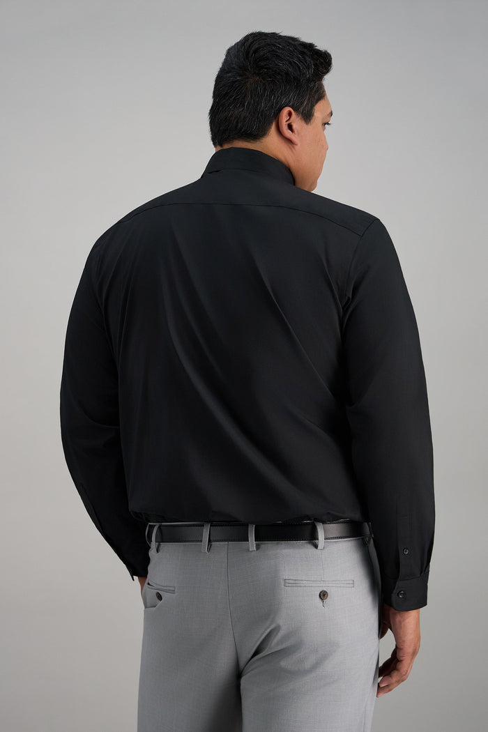 Big & Tall Wrinkle Free Classic Fit Dress Shirt -  color_black#color_black