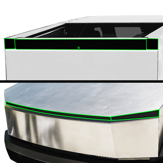 Full Headlight Taillight Precut Smoked PPF Tint Kit Film Overlay Fits Tesla Cybertruck - Bogar Tech Designs