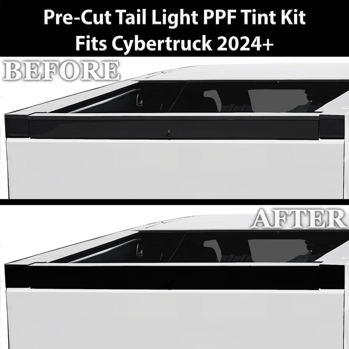 Full Headlight Taillight Precut Smoked PPF Tint Kit Film Overlay Fits Tesla Cybertruck - Bogar Tech Designs