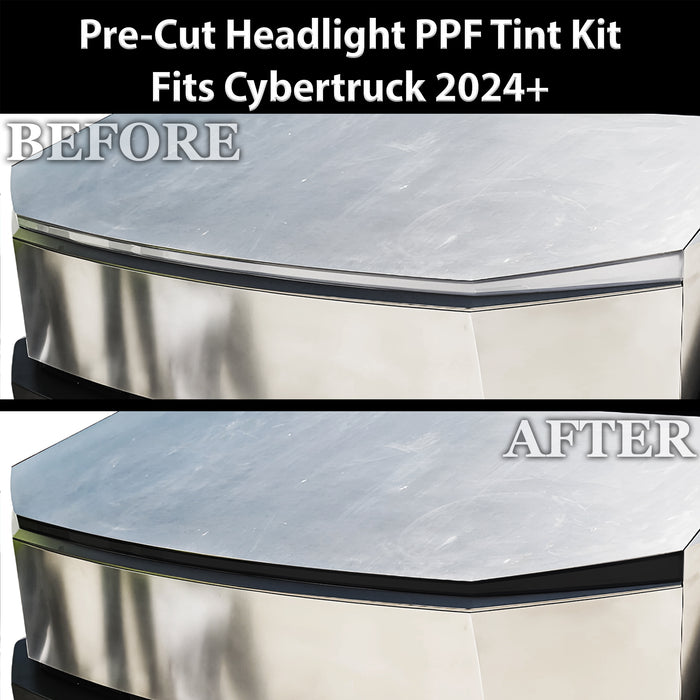 Full Headlight Taillight Precut Smoked PPF Tint Kit Film Overlay Fits Tesla Cybertruck - Bogar Tech Designs