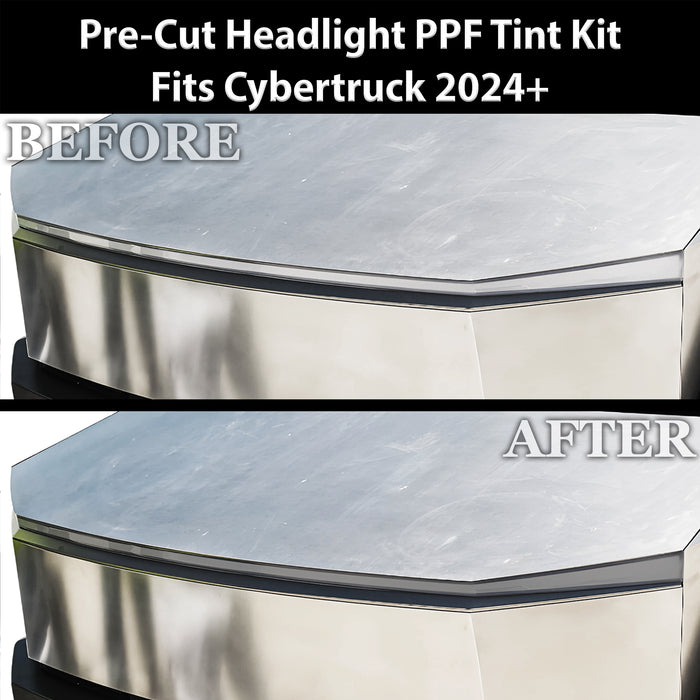 Full Headlight Taillight Precut Smoked PPF Tint Kit Film Overlay Fits Tesla Cybertruck - Bogar Tech Designs
