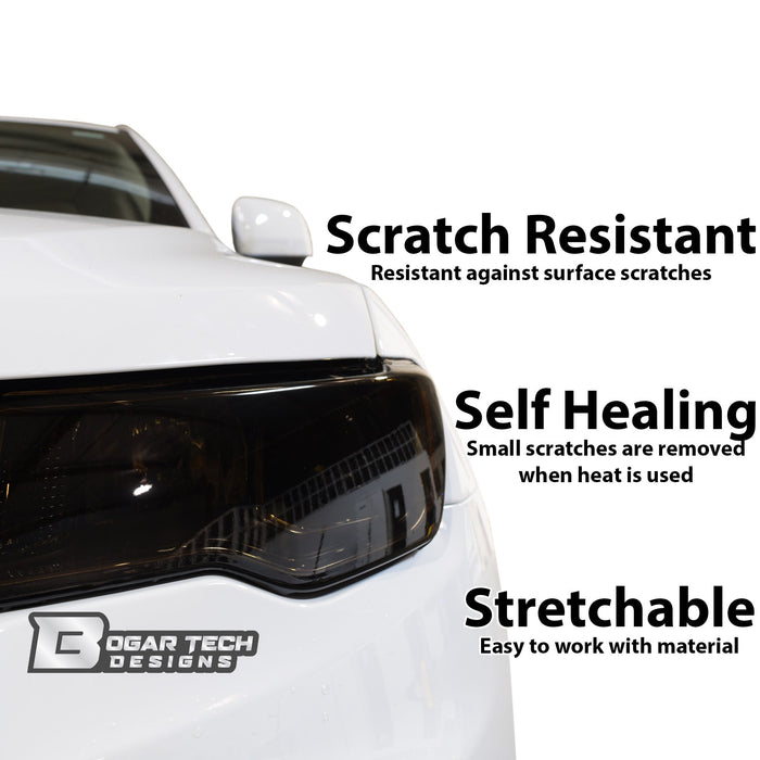 Full Headlight Taillight Precut Smoked PPF Tint Kit Film Overlay Fits Tesla Cybertruck - Bogar Tech Designs