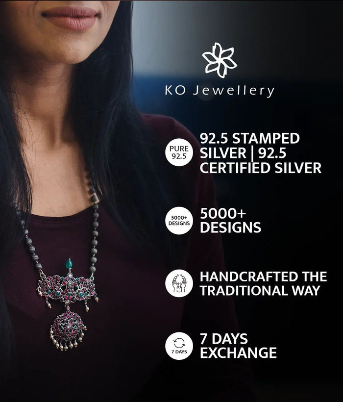 The Anagha Silver Bali-Jhumka