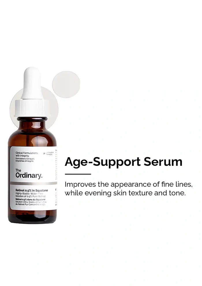 The Ordinary Age-Support Serum bottle on a white background