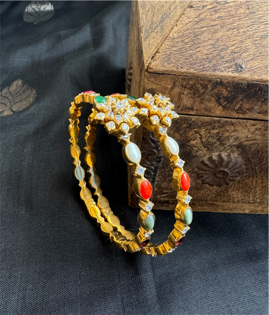 The Shobhana Silver Solitaire Bracelet -Single(Size 2.6)