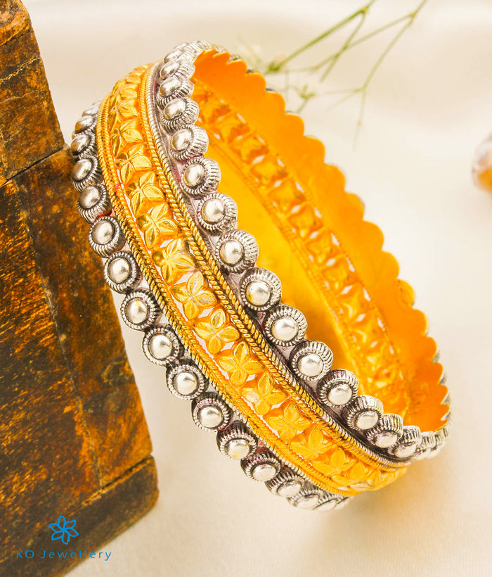The Vilasa Silver Bangle-Single (Size 2.2/2.4/2.6/2.8/Two-tone)